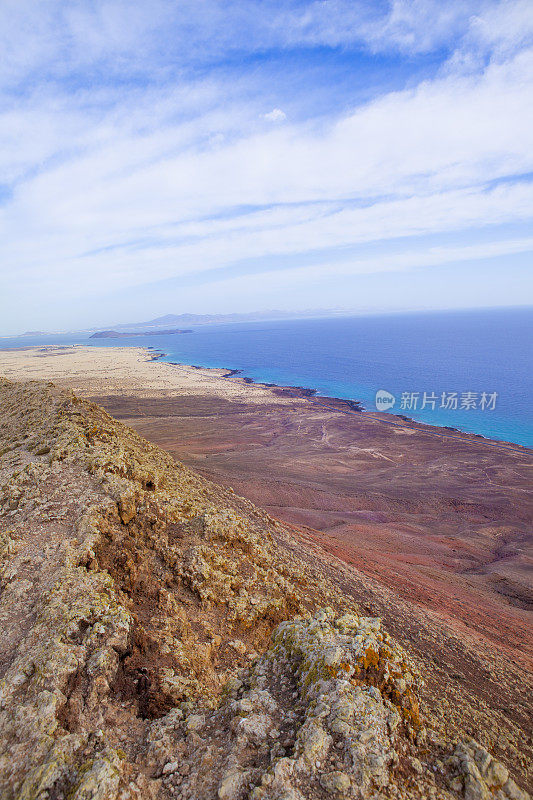 Fuerteventura火山岩层- Montaña Roja